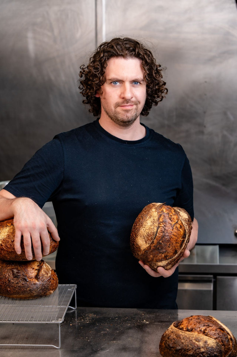 Ciarán, founder of The Hundredth Monkey Bakery, portrait photograph